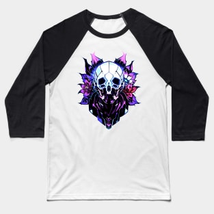 Cyberpunk Flowers Baseball T-Shirt